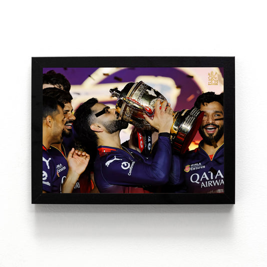 Virat Kohli - RCB IPL Victory - A4 Size Photo Frame #16