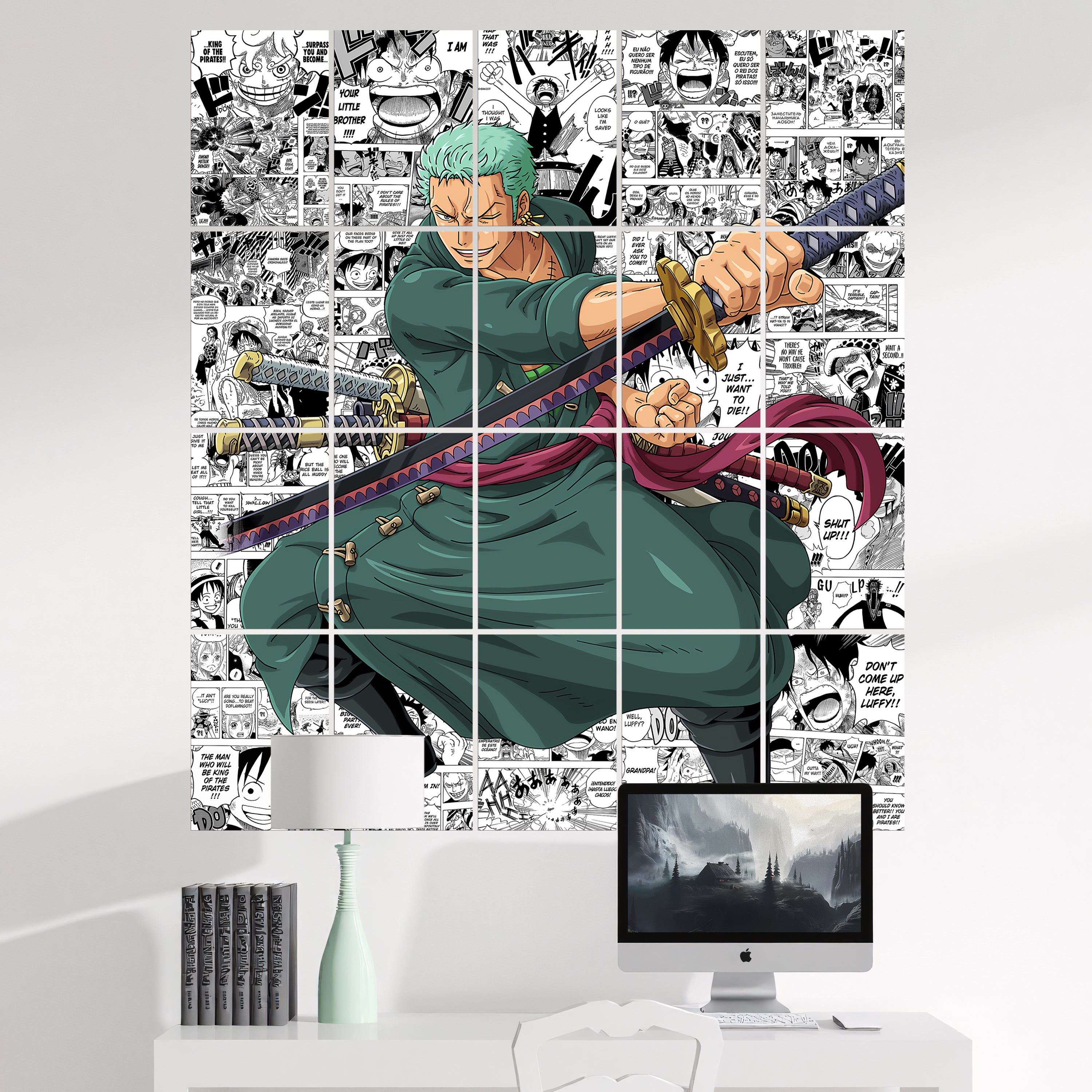 20 One Piece Roronoa Zoro - Manga Poster - A4 Size (8.3 x 11.7
