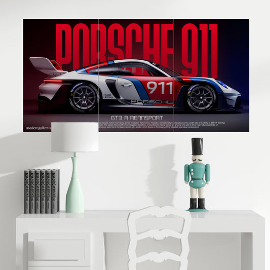 Porsche 911 GT3 RS - Car Poster- 3 Piece Set