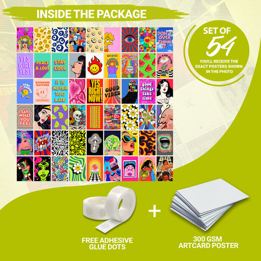 54 Hippi Aesthetic - Wall Collage Set