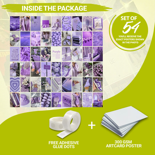 54 Purple Aesthetic - Wall Collage Set