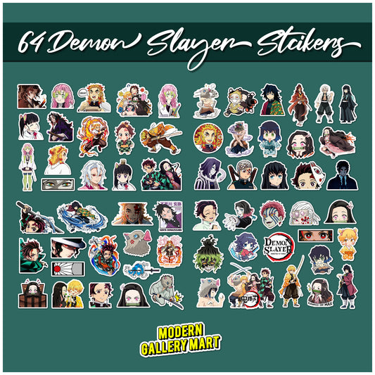 Demon Slayer Vinyl Stickers Pack (64pcs)