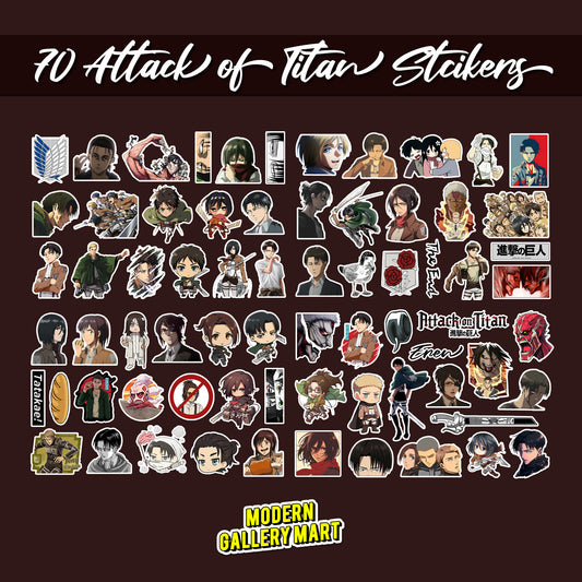 Attack on Titan Vinyl Stickers Pack (70pcs)