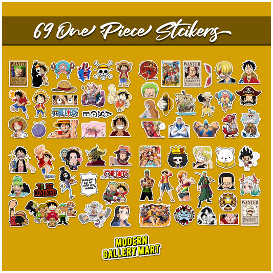 One Piece Vinyl Stickers Pack (69pcs)