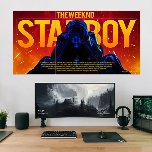 The Weeknd Starboy - Wall Poster - 3 Piece Set