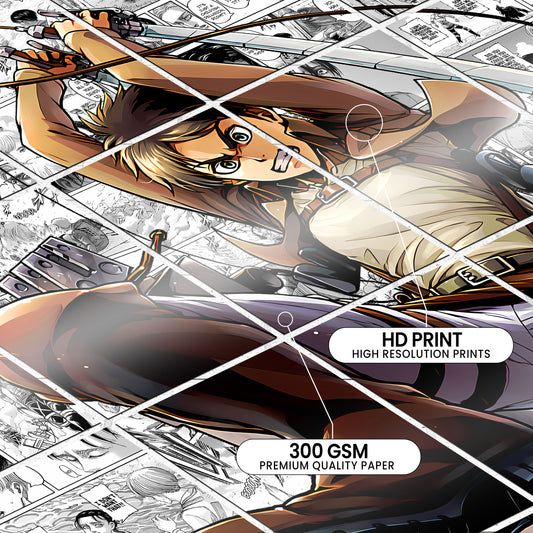 20 Attack on Titan Eren Yeager - Manga Poster - A4 Size (8.3 x 11.7 inch)