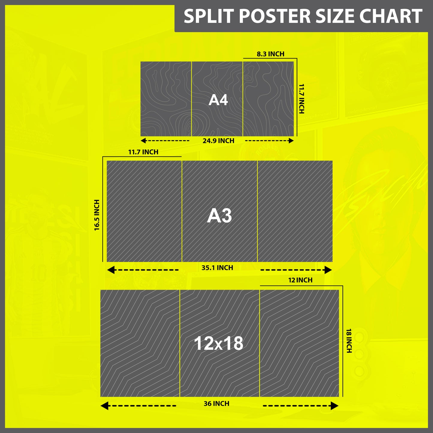 Tupac Shakur Wall Poster - 3 Piece Set