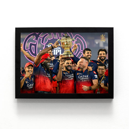 Virat Kohli - RCB IPL Victory - A4 Size Photo Frame #13