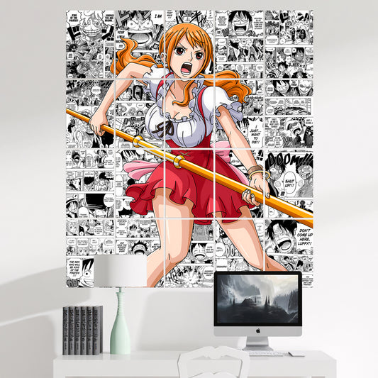 One Piece Nami - Manga Poster - A4 Size (8.3 x 11.7 inch)