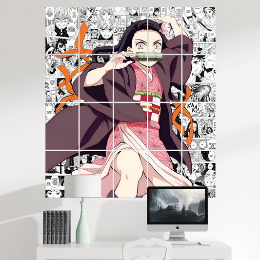 20 Demon Salyer Nezuko Kamado - Manga Poster - A4 Size (8.3 x 11.7 inch)