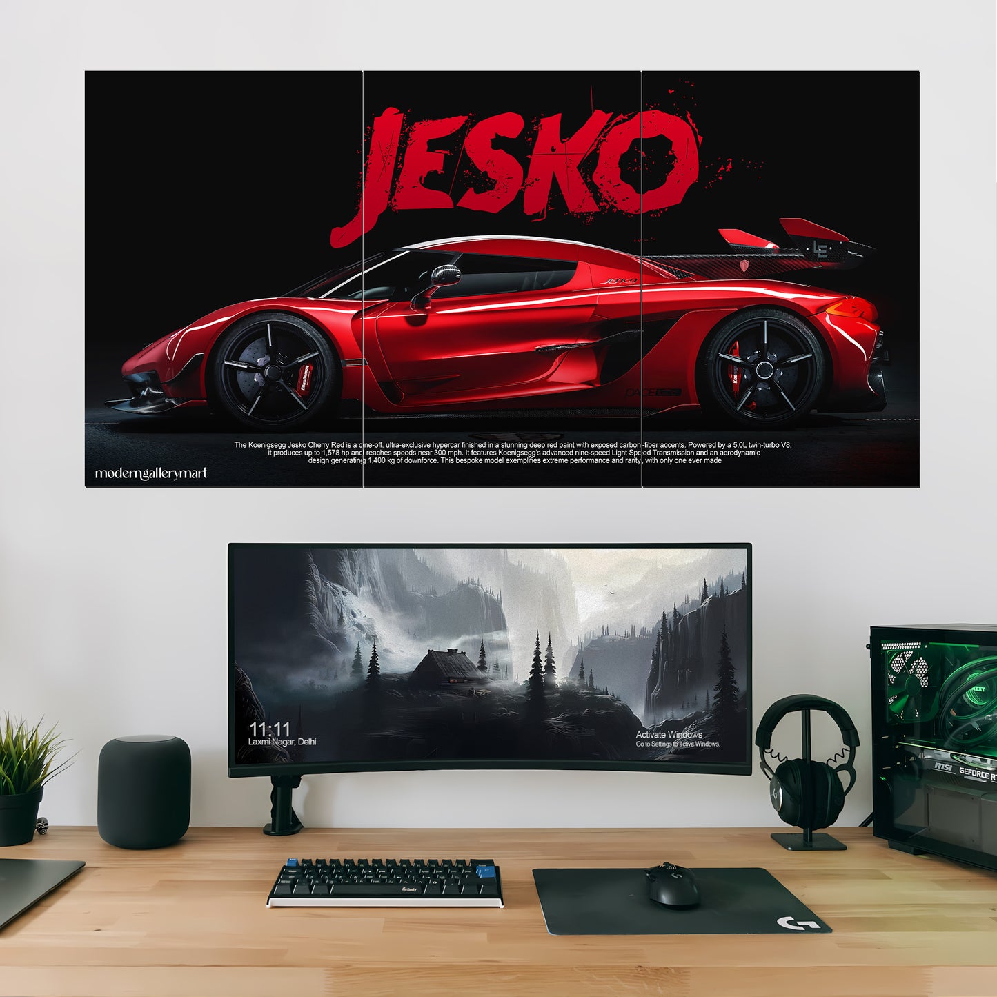 Koenigsegg Jesko - Car Poster- 3 Piece Set