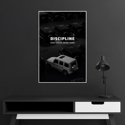 Discipline - Stay Focus Hard Work - Motivational Poster #03