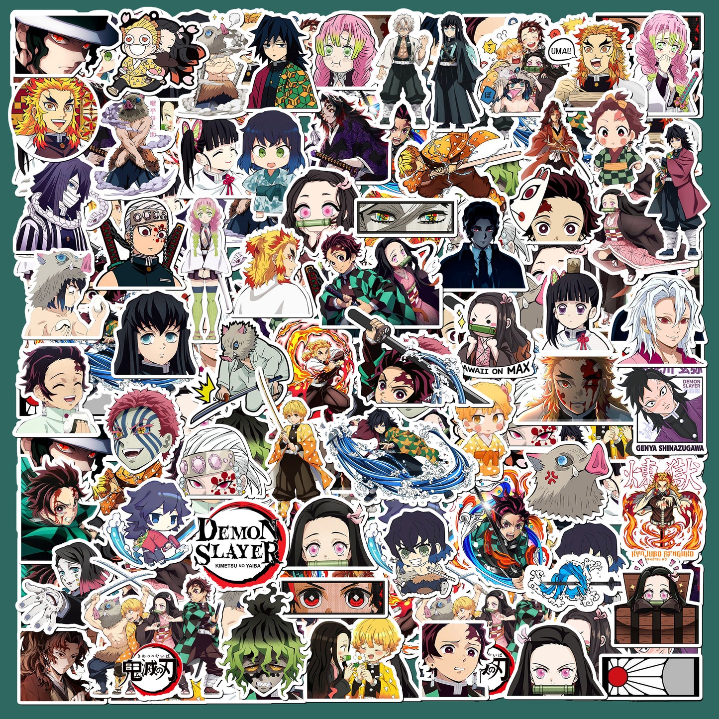 Demon Slayer Vinyl Stickers Pack (64pcs)