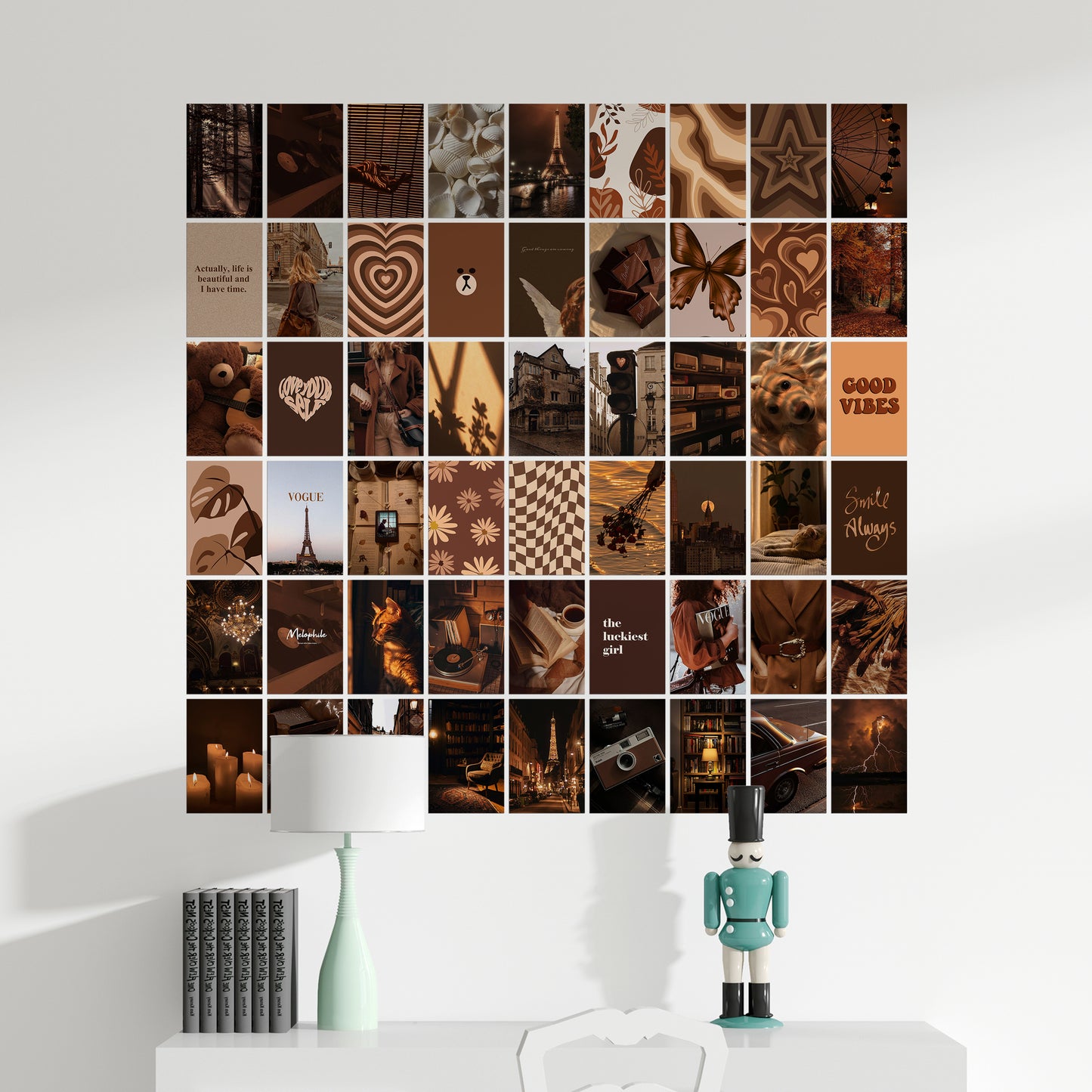 54 Brown Aesthetic - Wall Collage Set