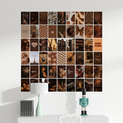 54 Brown Aesthetic - Wall Collage Set