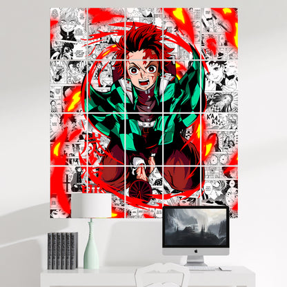 20 Demon Slayer Tanjiro Kamado- Manga Poster - A4 Size (8.3 x 11.7 inch)