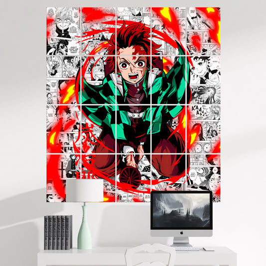20 Demon Slayer Tanjiro Kamado- Manga Poster - A4 Size (8.3 x 11.7 inch)