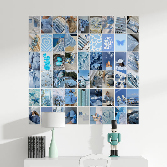 54 Blue Aesthetic - Wall Collage Set