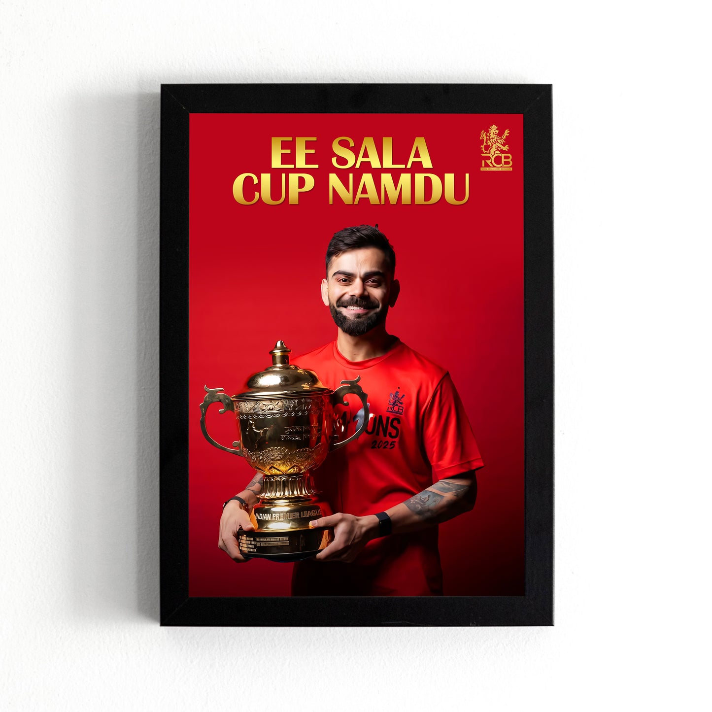 Virat Kohli - RCB IPL Victory - A4 Size Photo Frame #1