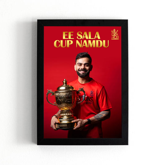Virat Kohli - RCB IPL Victory - A4 Size Photo Frame #1