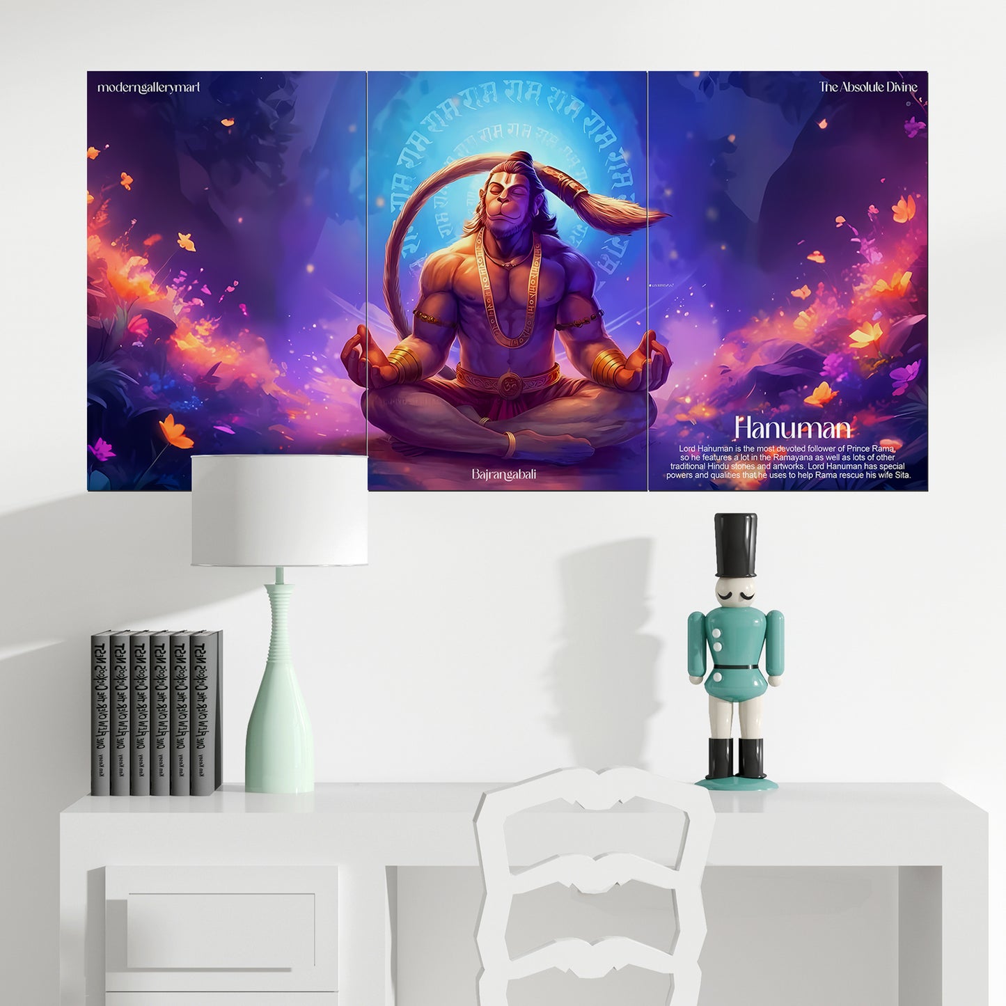 Lord Hanuman Wall Poster #02 – 3 Piece Set