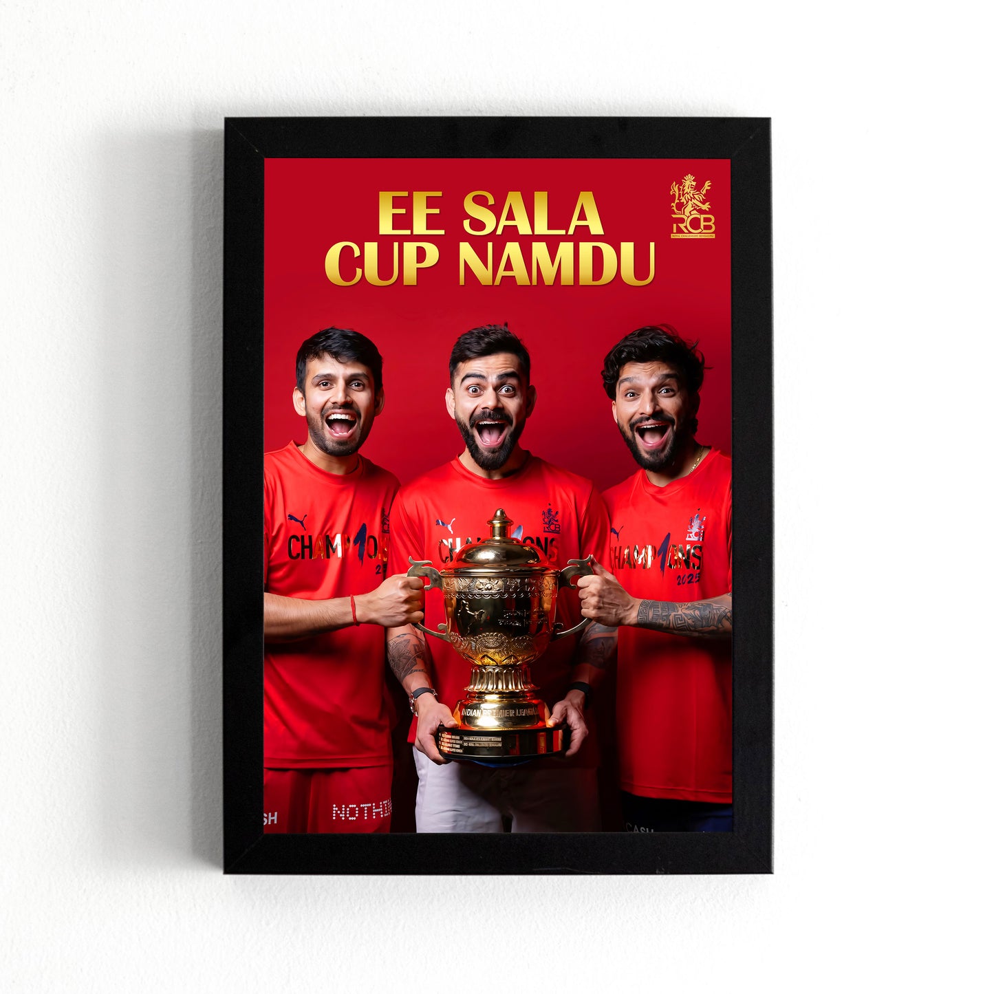 Virat Kohli - RCB IPL Victory - A4 Size Photo Frame #2