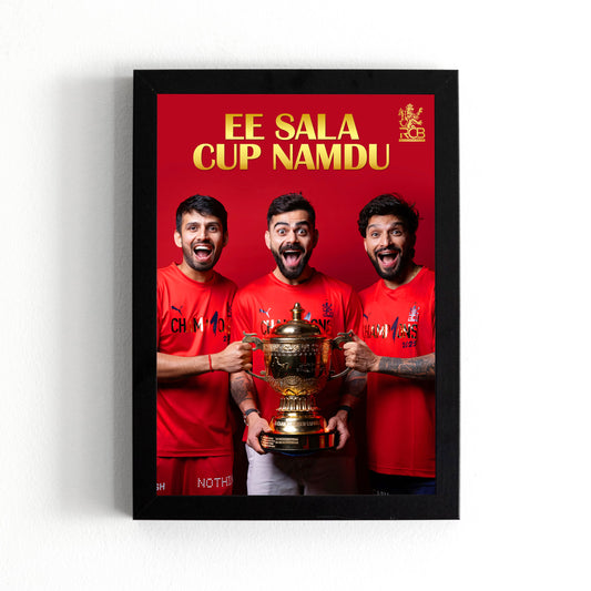 Virat Kohli - RCB IPL Victory - A4 Size Photo Frame #2