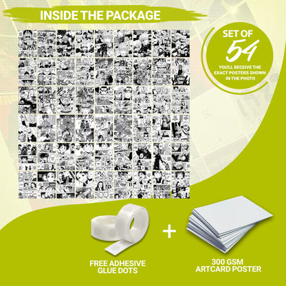 54 Anime Manga - Wall Collage Set