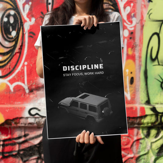 Discipline - Stay Focus Hard Work - Motivational Poster #03