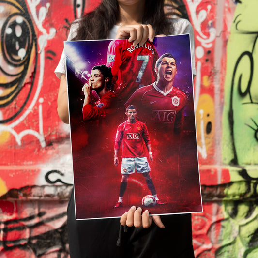 CR7 - Cristiano Ronaldo - Football Poster