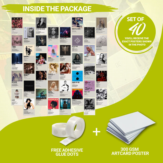 40 Music Card - Wall Collage Set