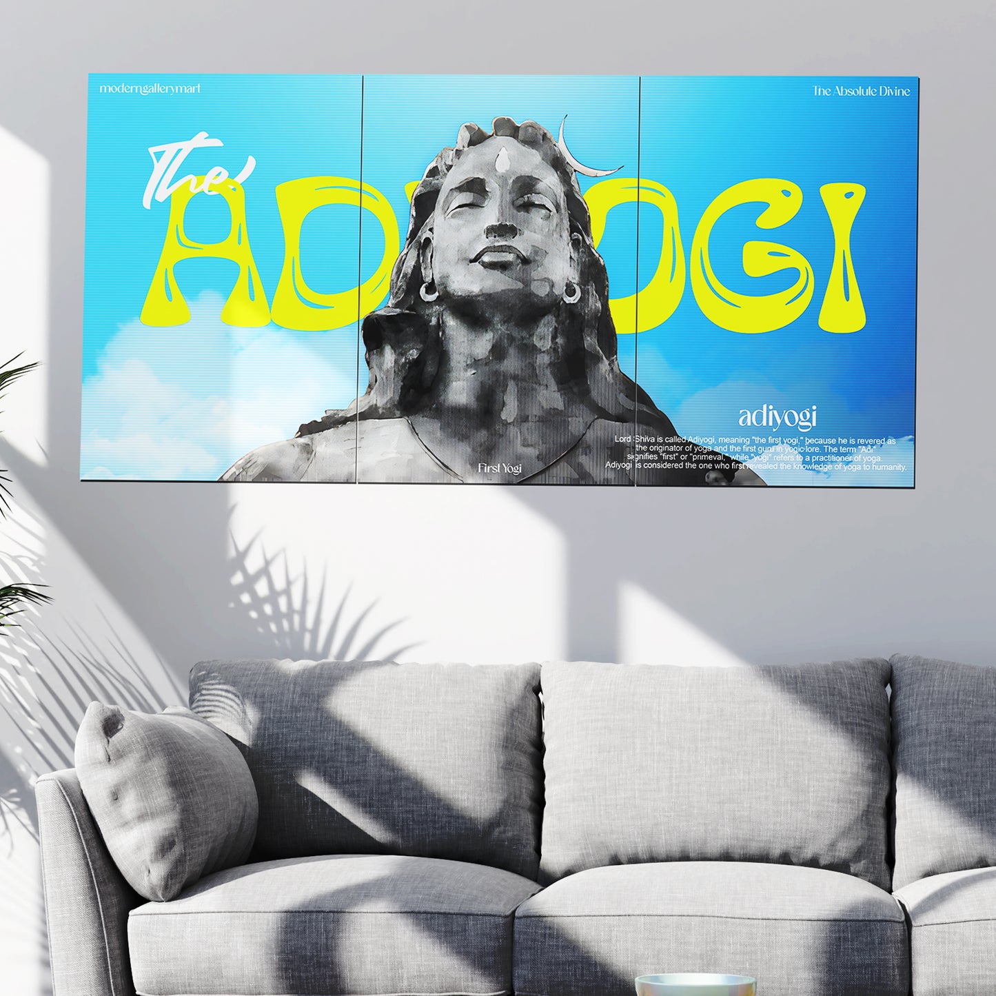 Adiyogi Shiva Wall Poster – 3 Piece Set