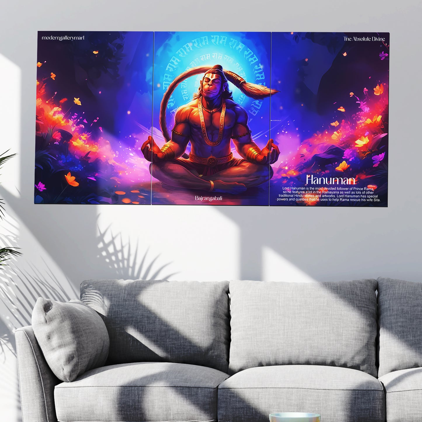 Lord Hanuman Wall Poster #02 – 3 Piece Set