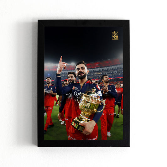 Virat Kohli - RCB IPL Victory - A4 Size Photo Frame #8