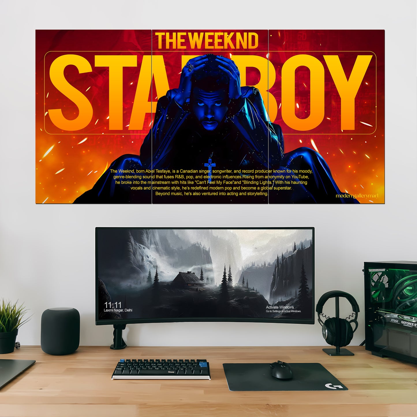 The Weeknd Starboy - Wall Poster - 3 Piece Set