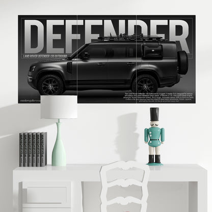 Land Rover Defender 130 Outbound Wall Poster - 3 Piece Set