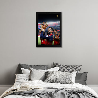 Virat Kohli - RCB IPL Victory - A4 Size Photo Frame #5