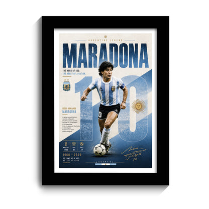 Diego Maradona Frame - Diego Maradona - A4 Size Photo Frame