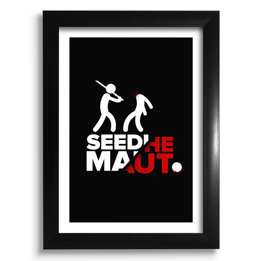 Seedhe Maut Frame - Seedhe Maut Logo Frame - A4 Size Photo Frame #4