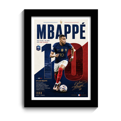 Kylian Mbappe Frame - Kylian Mbappe - A4 Size Photo Frame
