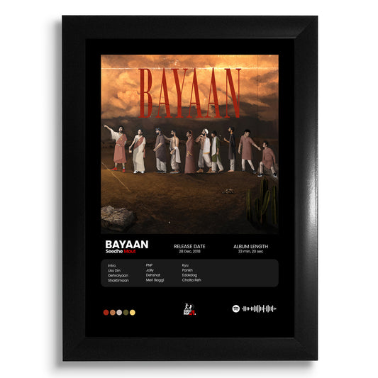 Seedhe Maut Frame - Bayaan Album Cover Frame - A4 Size Photo Frame #8