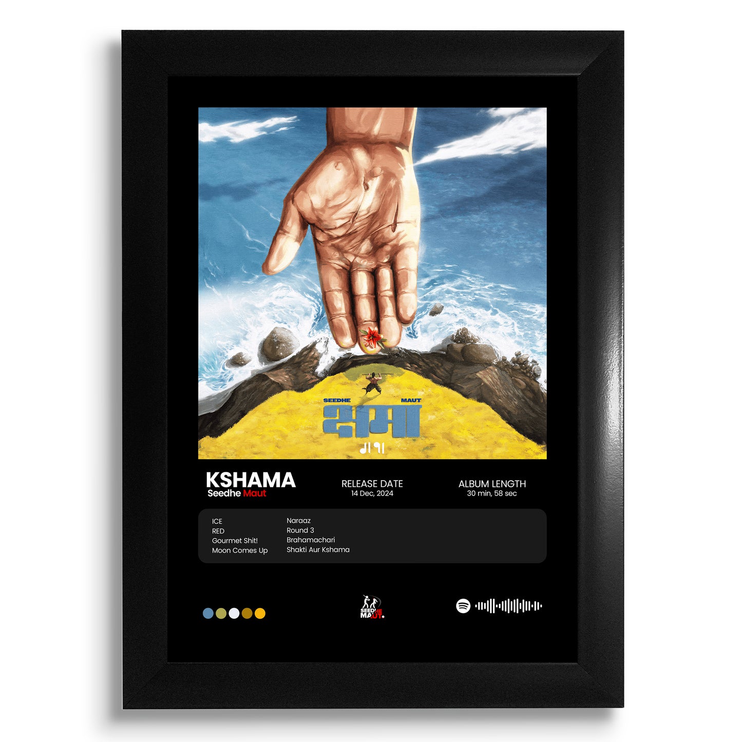 Seedhe Maut Frame - Kshama Album Cover Frame - A4 Size Photo Frame #7