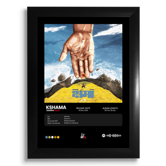 Seedhe Maut Frame - Kshama Album Cover Frame - A4 Size Photo Frame #7