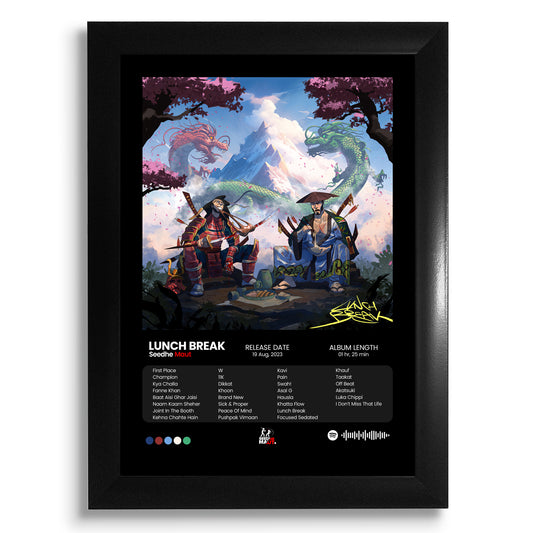 Seedhe Maut Frame - Lunch Break Album Cover Frame - A4 Size Photo Frame #6