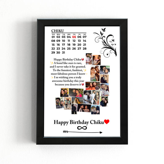 Customized Photo Frame for Birthday Gift (A4 Size 8.27×11.69 Inches)