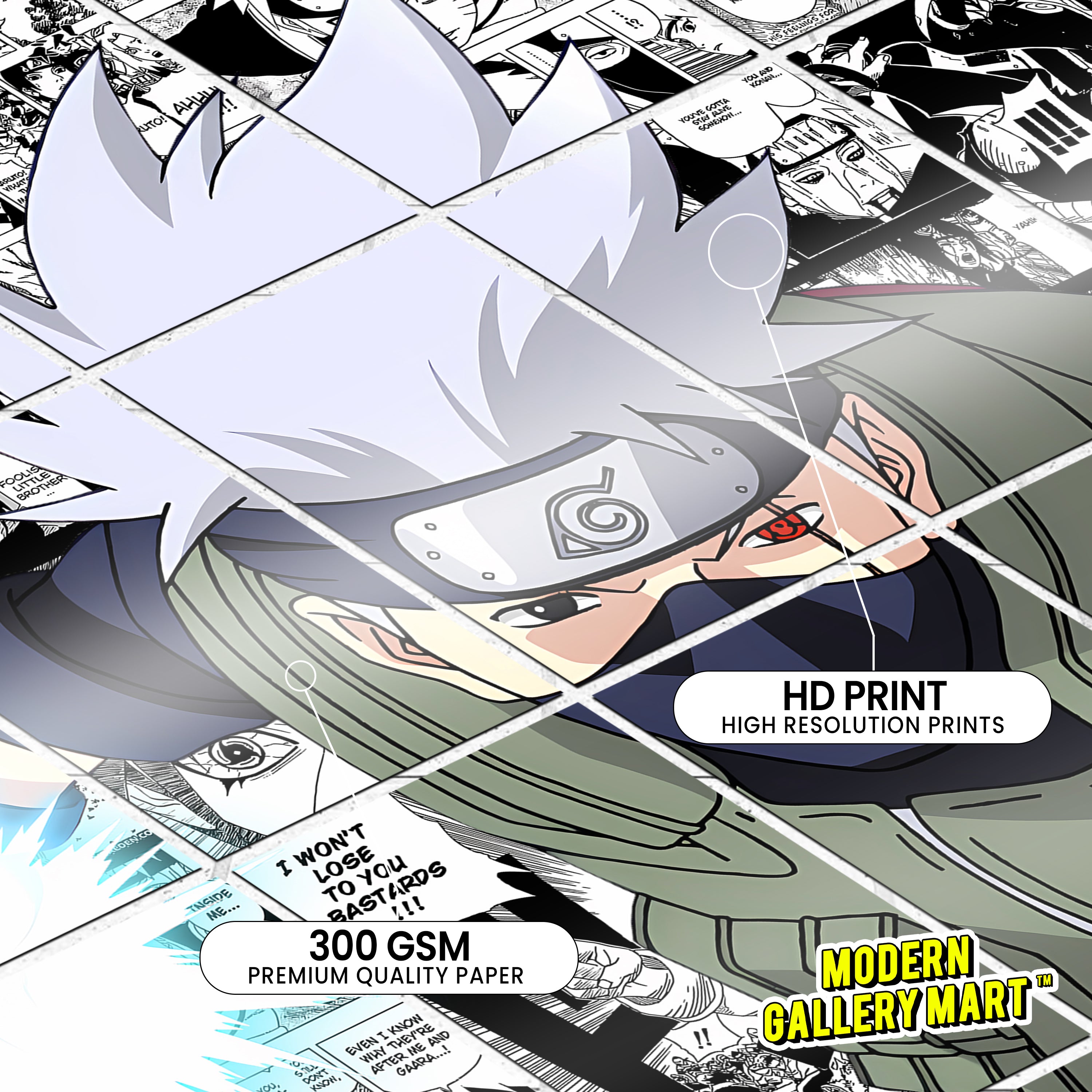 20 Naruto Kakashi Hatake - Manga Poster - A4 Size (8.3 x 11.7 inch