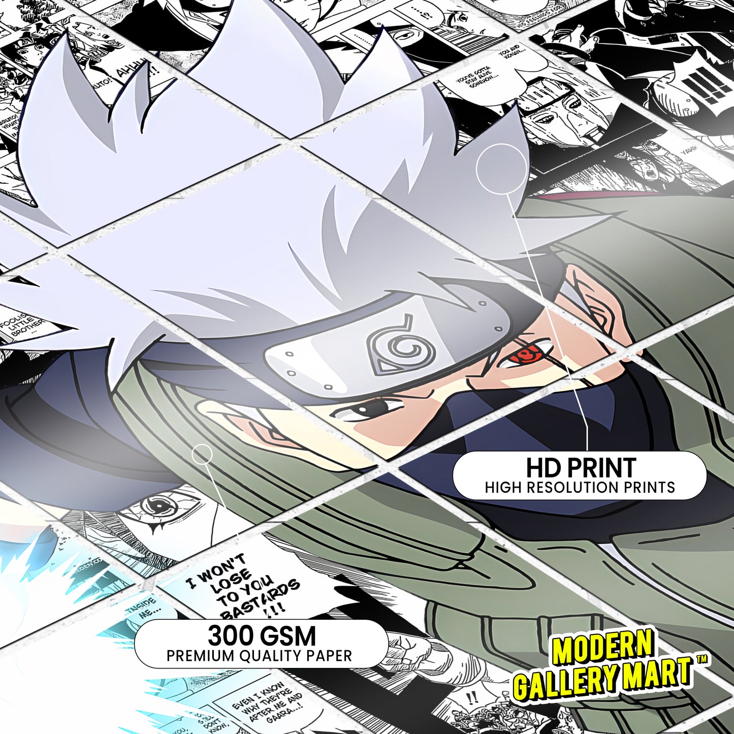 20 Naruto Kakashi Hatake - Manga Poster - A4 Size (8.3 x 11.7 inch)