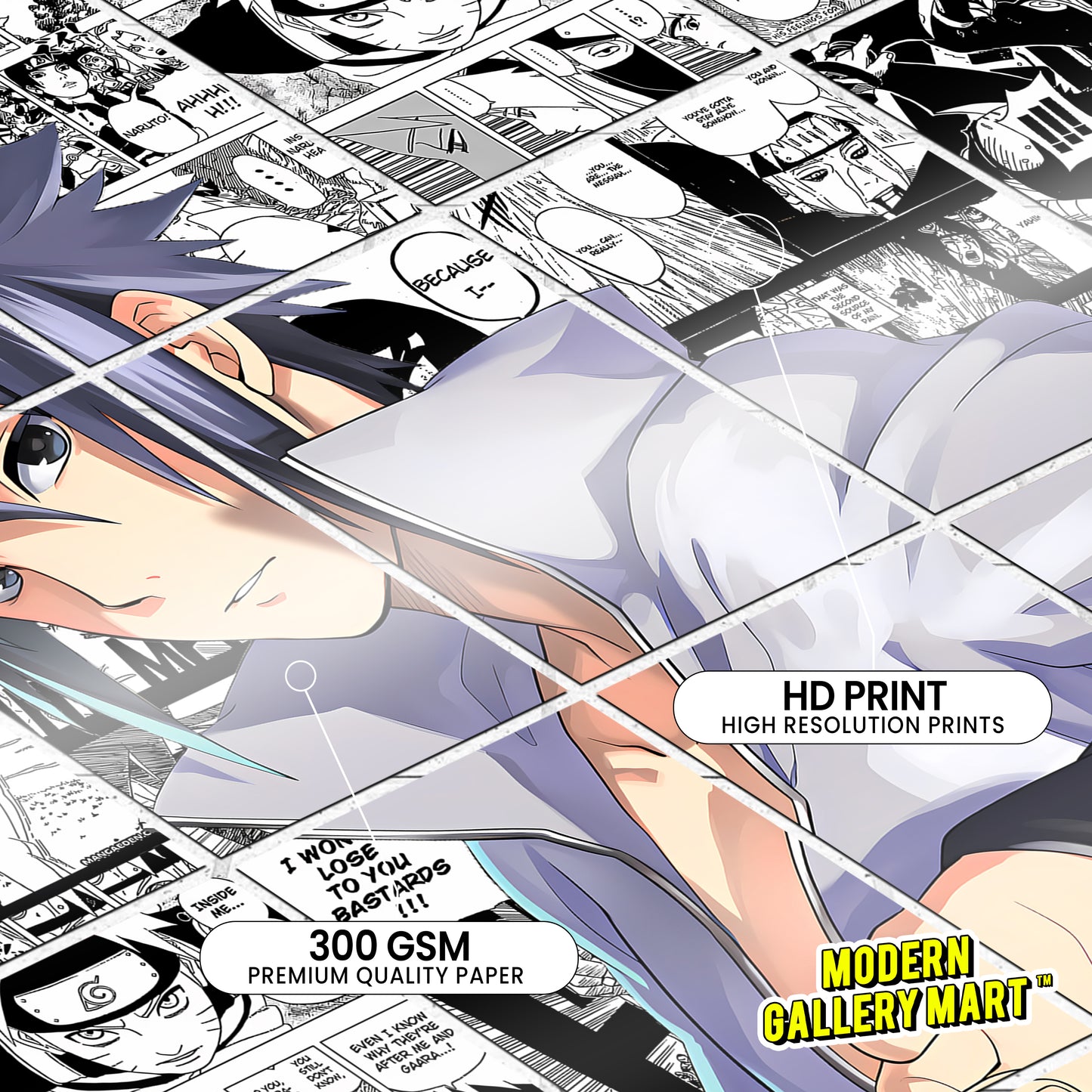 20 Naruto Sasuke Uchiha - Manga Poster - A4 Size (8.3 x 11.7 inch)