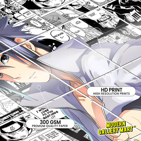 20 Naruto Sasuke Uchiha - Manga Poster - A4 Size (8.3 x 11.7 inch)
