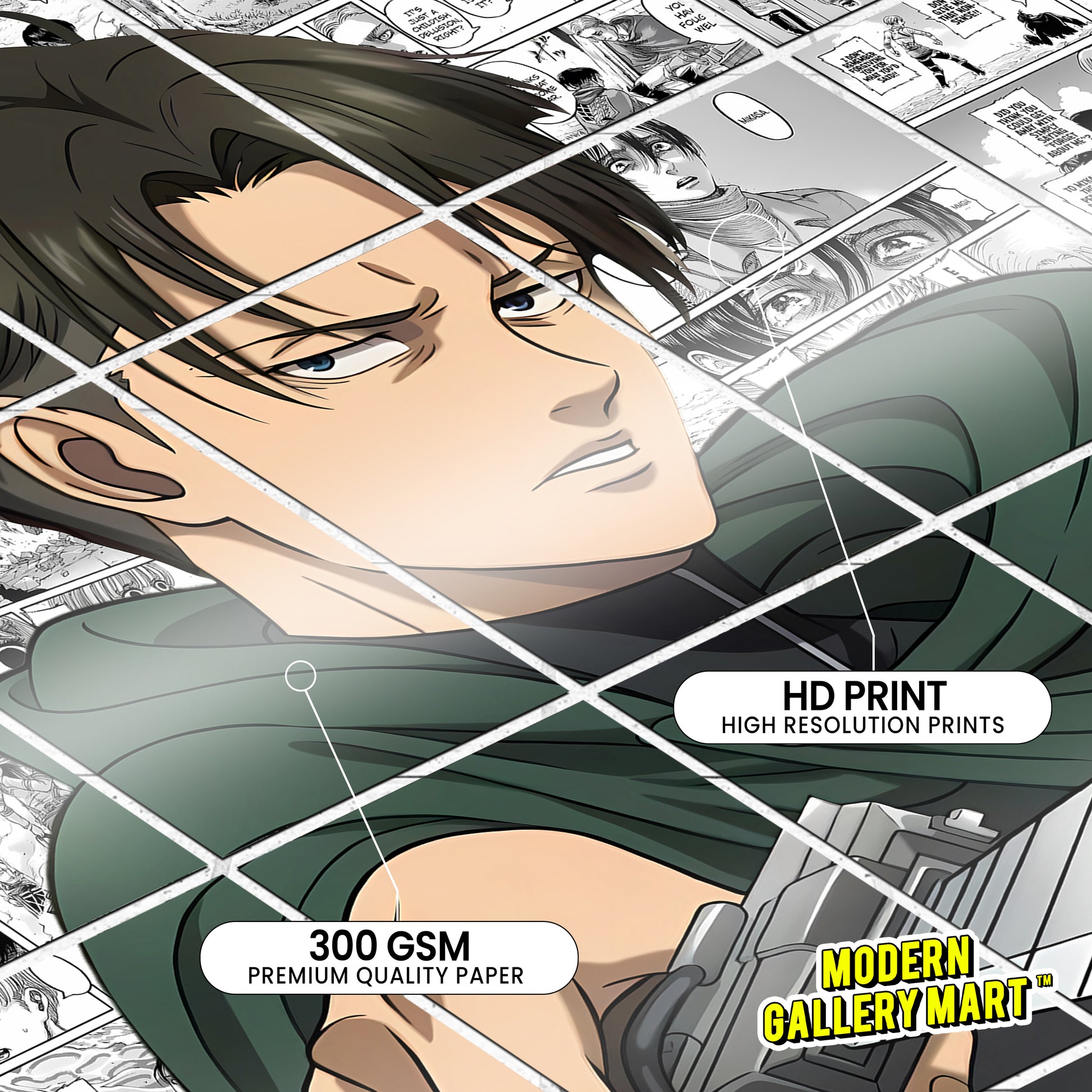 20 Attack on Titan Levi Ackerman Manga Poster A4 Size x